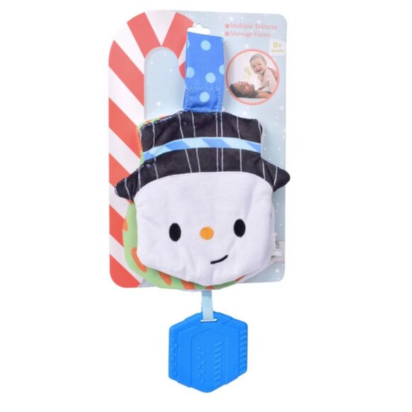 Sunny Days Snowman Baby Toddler Teether & Crinkle Book Multi Textures NEW - Picture 4 of 7